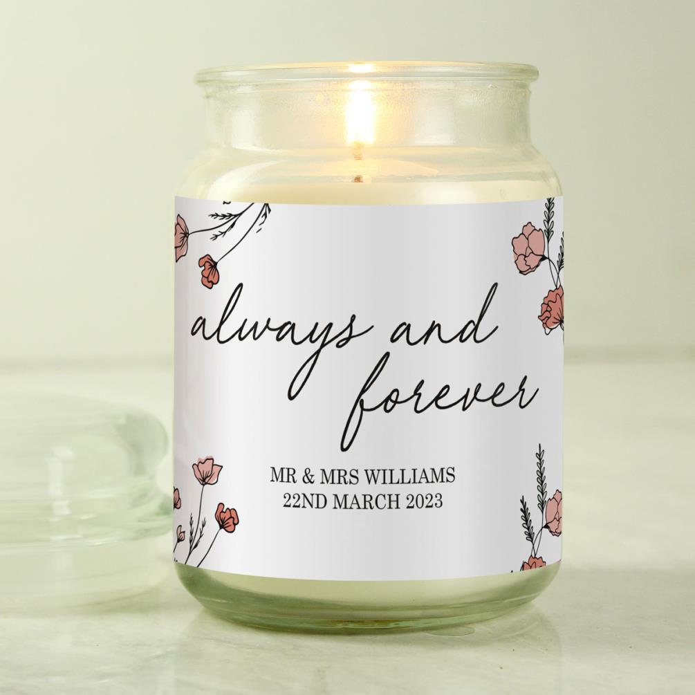 Personalised Always & Forever Large Scented Jar Candle Extra Image 2